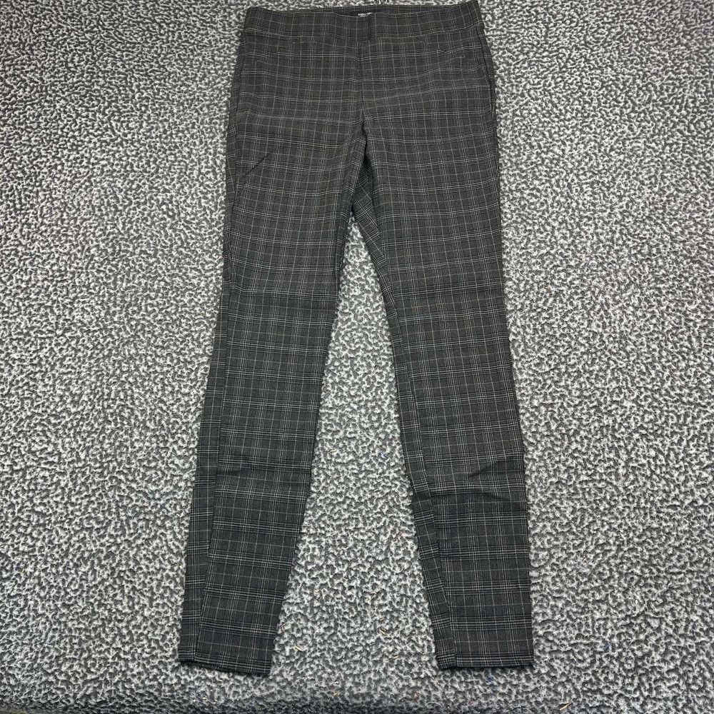 Simply Vera Vera Wang Pants Women Medium Skinny Plaid Gray Stretch Pull On M